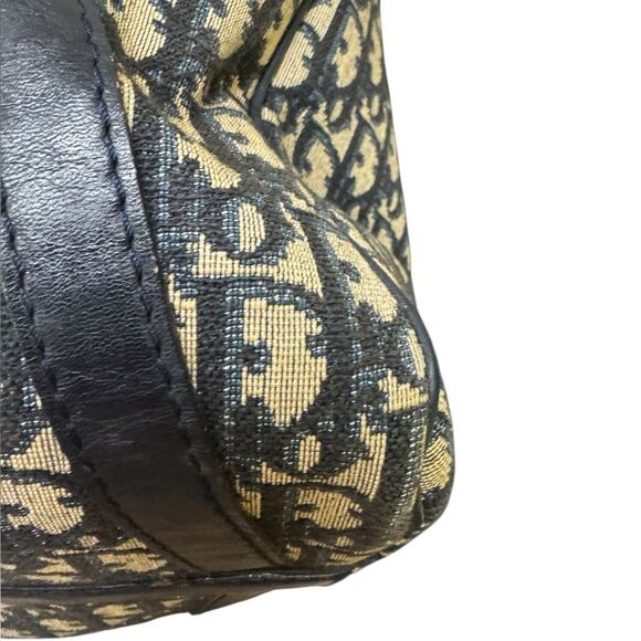 Christian Dior Navy & Cream Oblique Diorissimo Vintage Trotter Boston Bag Auth - Picture 8 of 13